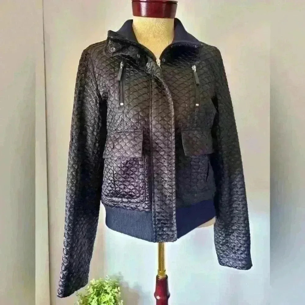 BIANCA NYGARD weekend black  textured jacket. Size 8